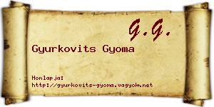 Gyurkovits Gyoma névjegykártya